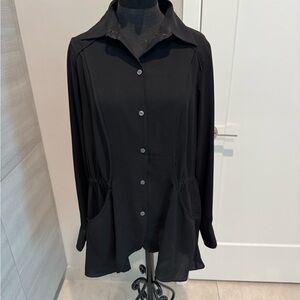 Black Filomena  Fernandez black sheer shirt 
Ladies size S